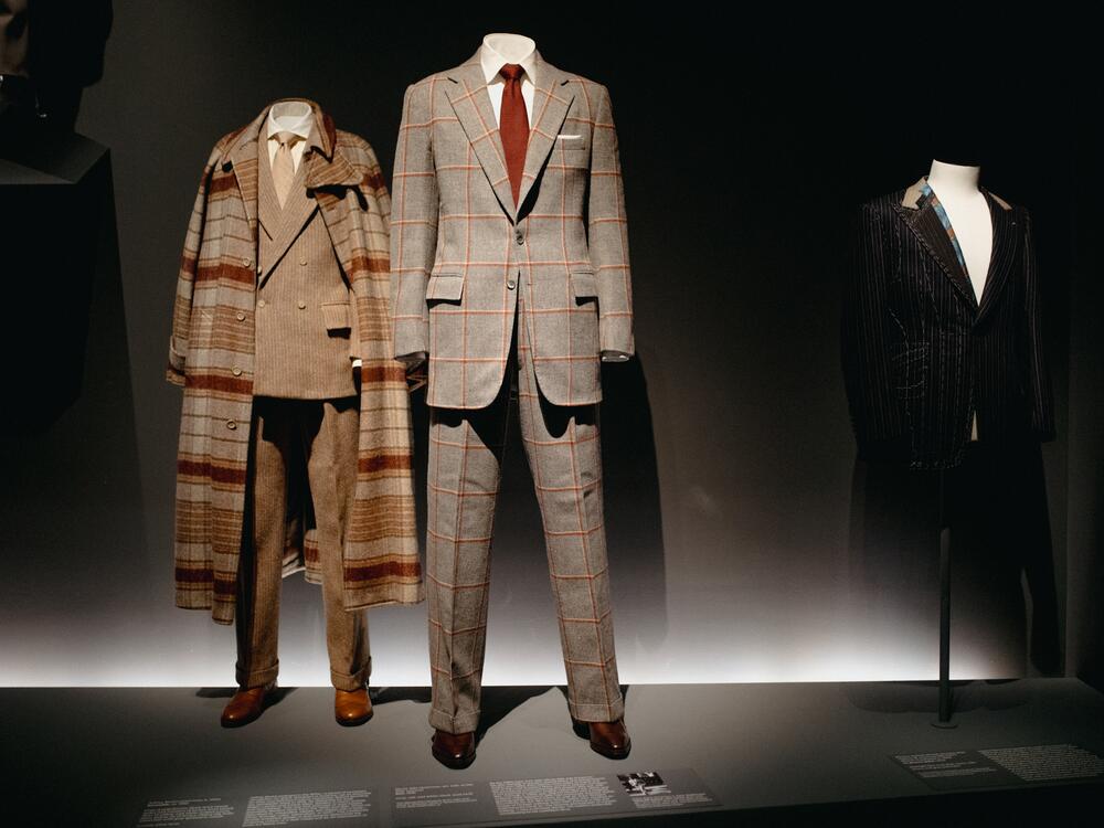 Tailored suits are featured in the 