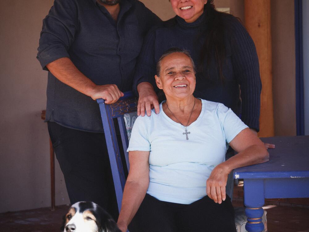 Joaquin and Marisol Encinias, standing, mother Eva, sitting, the first family of flamenco in Albuquerque