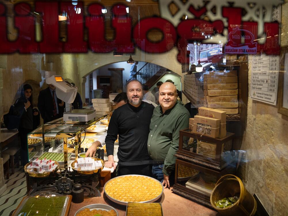 Murat (left) and Cevdet Gullu are owners of Gulluoglu and say they are the sixth generation of a baklava-making family in Gaziantep.