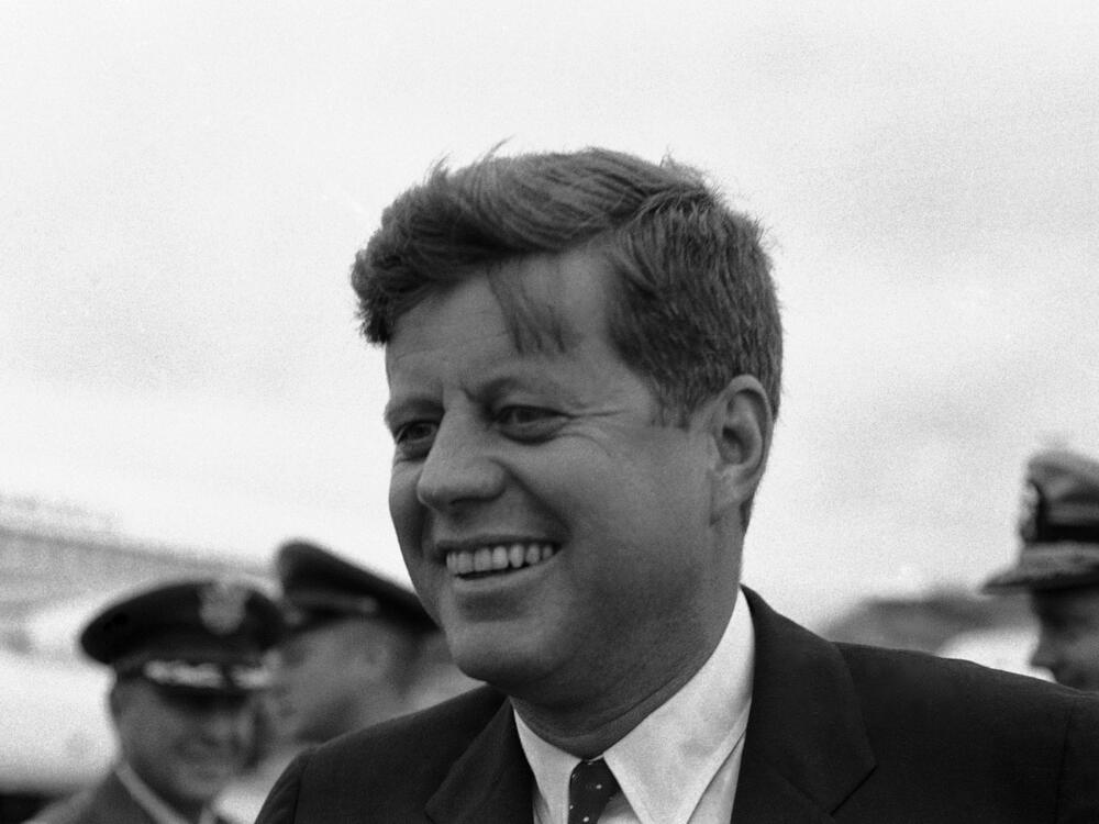 President John F. Kennedy on August 4, 1961 on his way to a weekend on Cape Cod. As president, Kennedy valued exercise, physical fitness and vaccines.
