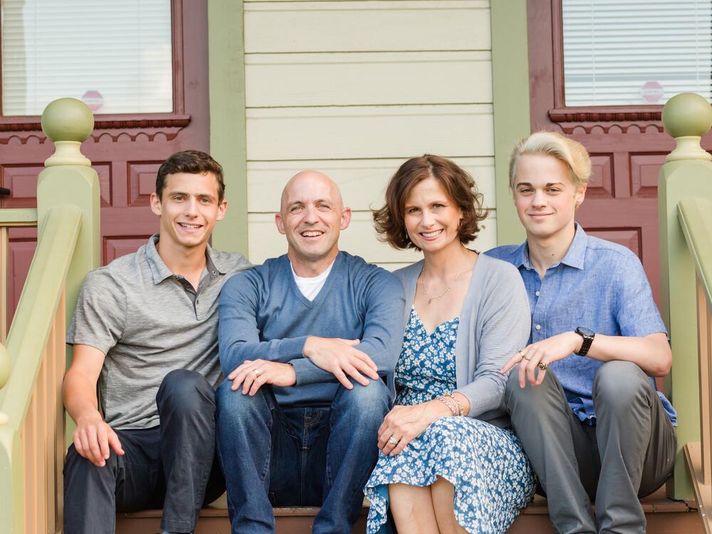 Cal Epstein (right) died from a fentanyl overdose in 2020 when he was 18. His father, Jon Epstein, and mother, Jennifer Epstein, joined a movement of activist parents in a group called Song for Charlie that works to raise awareness about the risks of fentanyl and other street drugs. Also shown is Cal's brother, Miles Epstein.