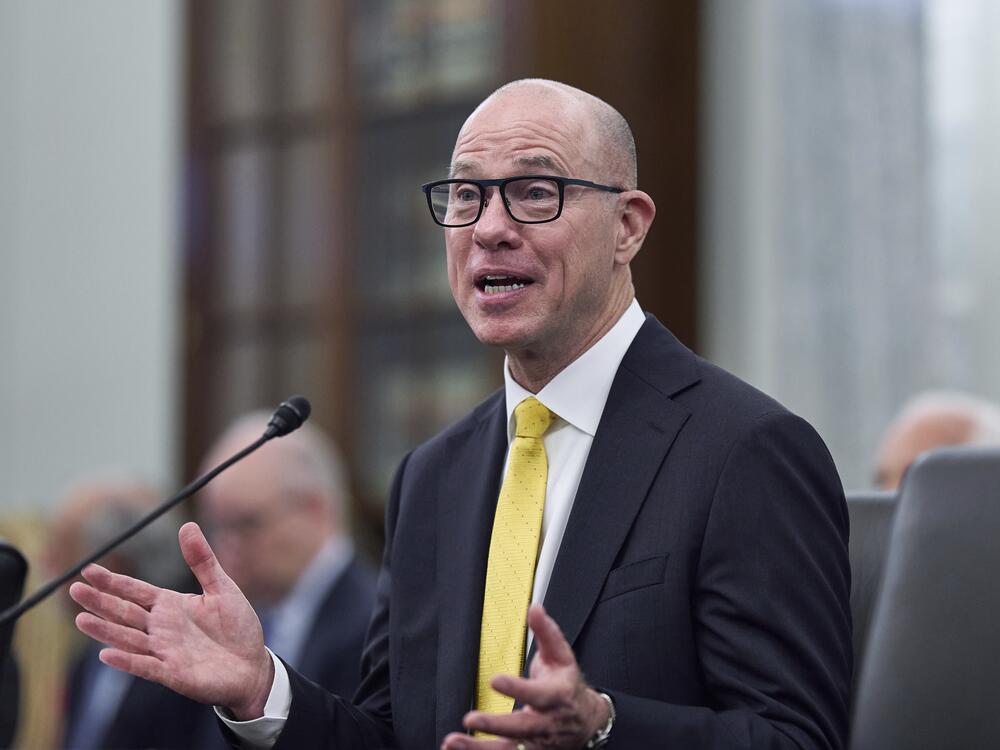 Bryan Bedford, President Trump's nominee to run the Federal Aviation Administration, testifies at the Senate Commerce, Science, and Transportation Committee in Washington, D.C., on Wednesday.