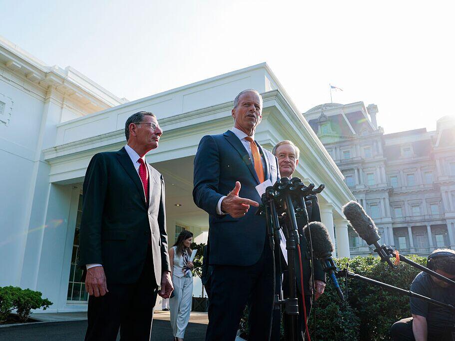 Republican Senate leaders met with President Donald Trump to discuss Trump's 