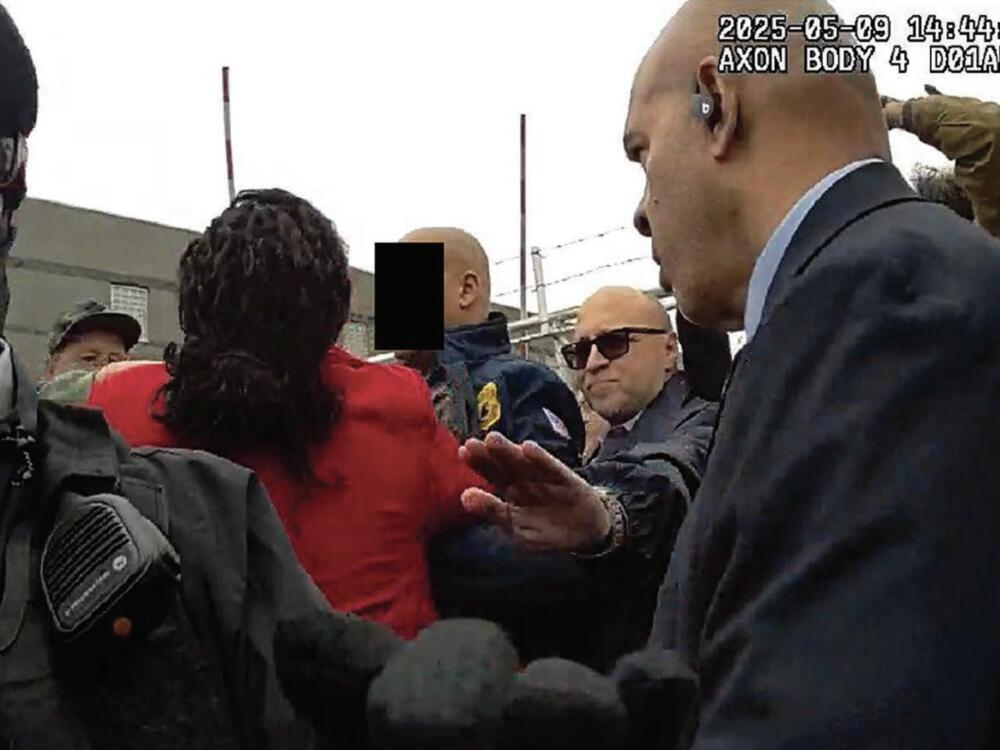 Rep. LaMonica McIver, D-N.J., is seen in an image from a criminal complaint against her. A grand jury has indicted McIver on charges that she 