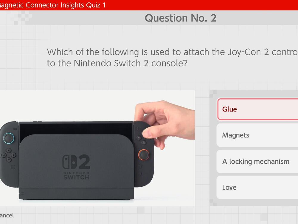A sampling of the occasionally whimsical answers to one of Nintendo Switch 2 Welcome Tour's many quizzes.