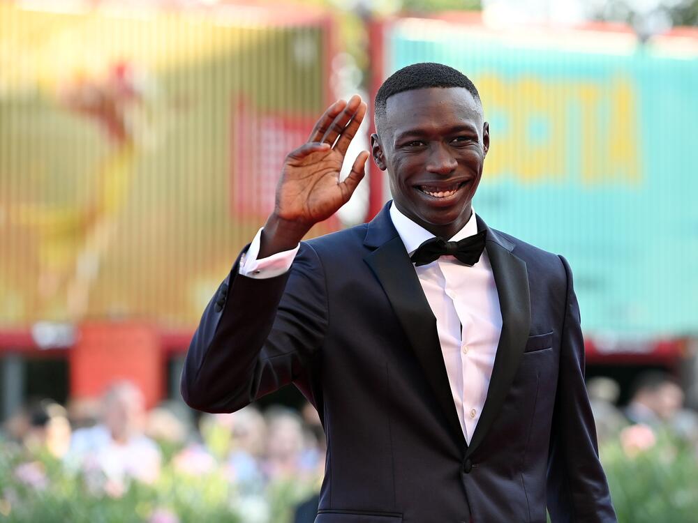 Khaby Lame attends a red carpet at the 79th Venice International Film Festival in 2022.