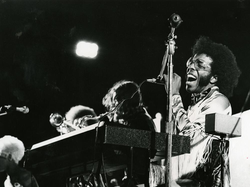The Family Stone performs at Harvard Stadium in 1969.