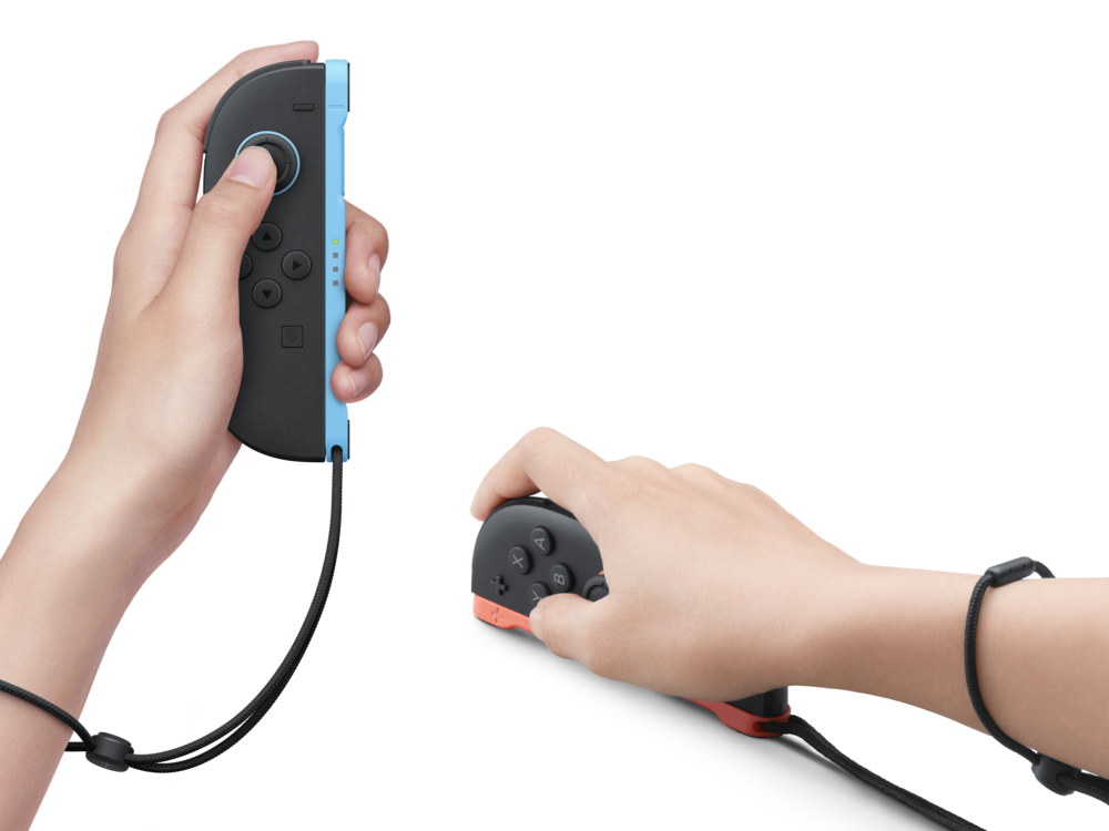 Nintendo Switch 2 Joy-Cons being used conventionally and as a mouse.