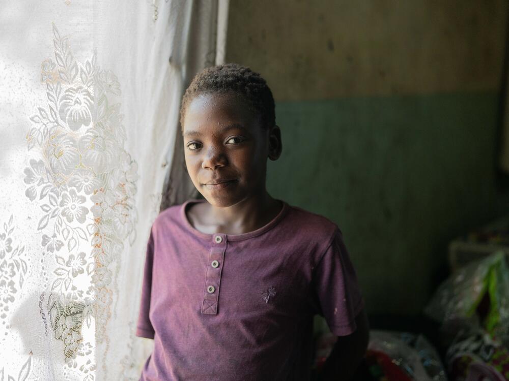 Diana at her home in Kapiri Mposhi.