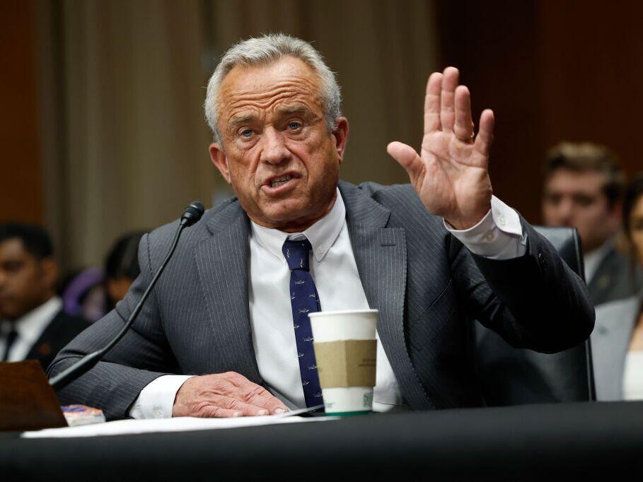 Robert F. Kennedy Jr., testifies during his Senate Committee on Health, Education, Labor and Pensions confirmation hearing.
