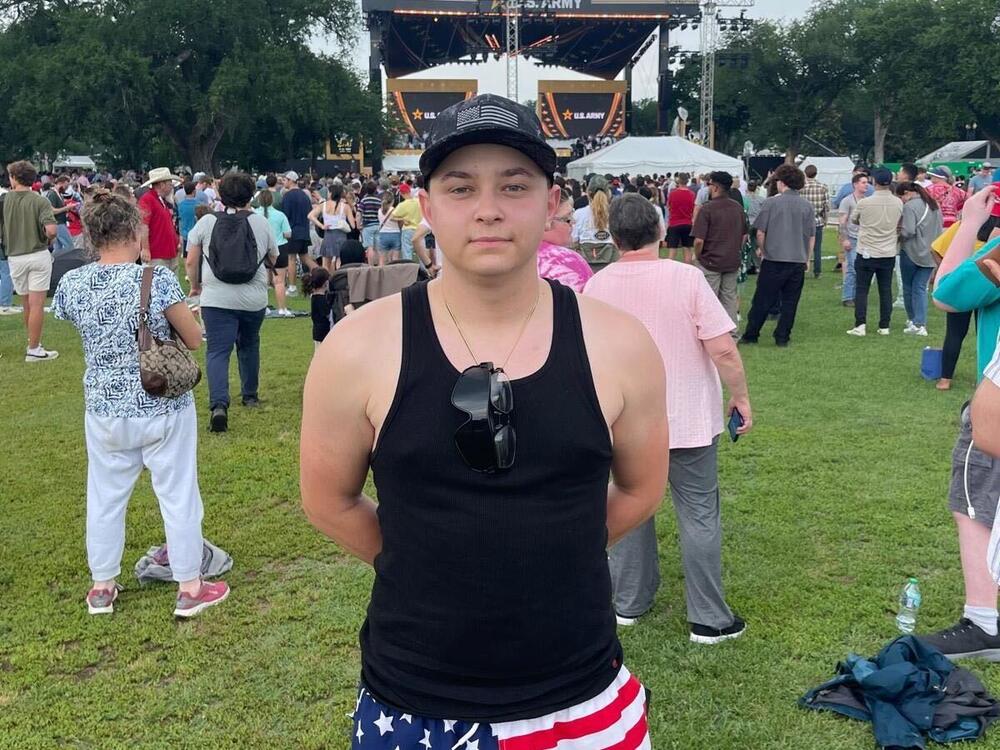Dennis Connelly, 19, of Knoxville, Tenn., flew for the first time in his life to Washington, D.C., to see the parade. Connelly wants to join the Marines and said the combination of the parade and the president's birthday was too good to miss.