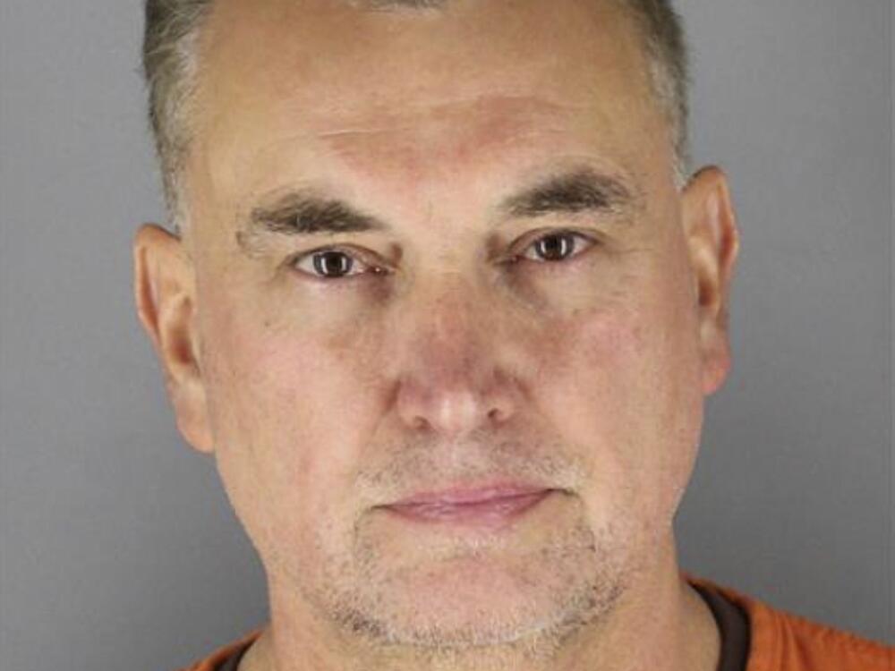 This booking photo provided by the Hennepin County Sheriff's Office shows Vance Boelter in Green Isle, Minn., early Monday morning — shortly after a two-day manhunt ended in his capture and arrest.