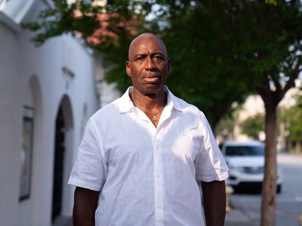 Melvin Graham, Jr., brother of Cynthia Graham Hurd, one of the nine people killed at the Emanuel African Methodist Episcopal Church shooting. Photo taken in Charleston, S.C.
