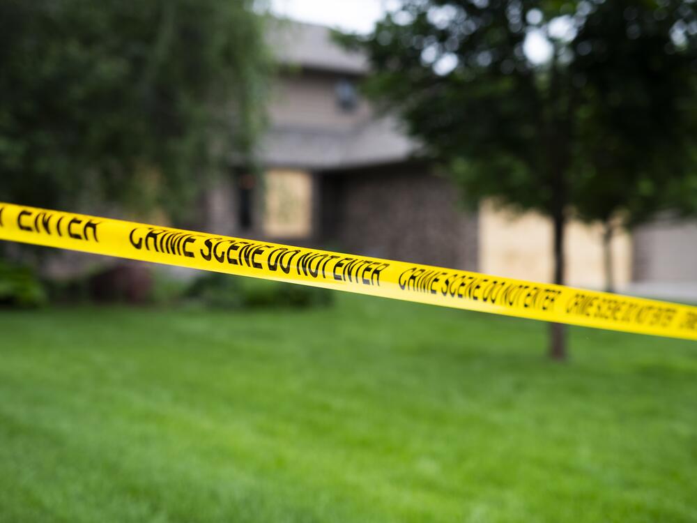 Police tape is strung outside the home of State Rep. Melissa Hortman on June 15 in Brooklyn Park, Minn. Hortman and her husband, Mark Hortman, were shot and killed this month in what officials are describing as a political assassination.
