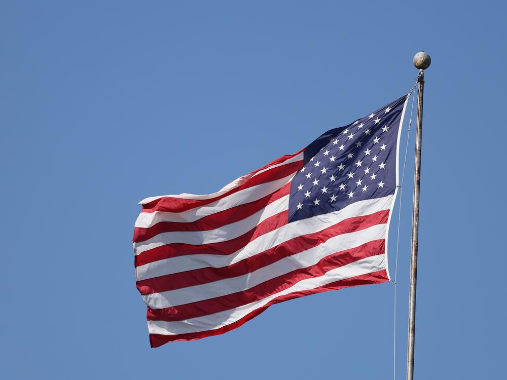 The stars and stripes, the national flag of the USA flutters during the FIFA Club World Cup 2025 group E match between CF Monterrey and FC Internazionale Milano at Rose Bowl Stadium on June 17 in Pasadena, California.