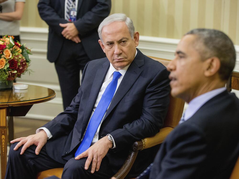 In this Nov. 9, 2015, photo, then-President Barack Obama meets with Israeli Prime Minister Benjamin Netanyahu in the Oval Office of the White House in Washington.