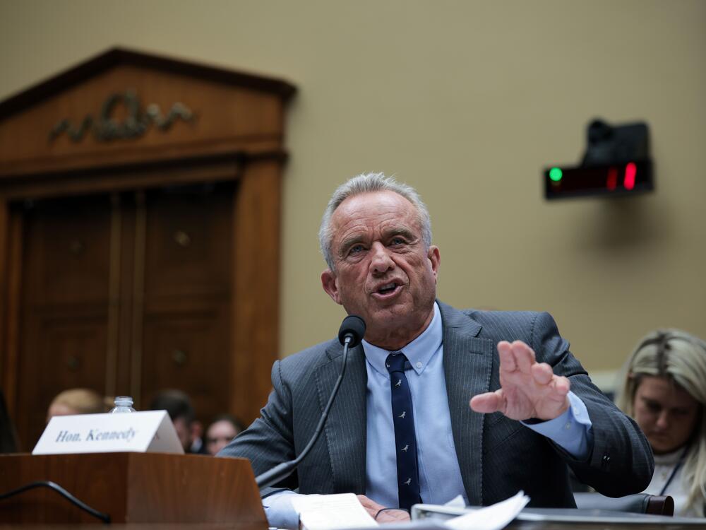 Health and Human Services Secretary Robert F. Kennedy Jr. testifies at a hearing on Tuesday. In a message to Gavi, the Vaccine Alliance, delivered on Wednesday, he praised the group's efforts but said the U.S. would halt funding because Gavi 