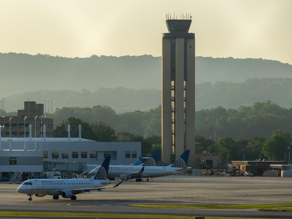 The air traffic control tower at Birmingham-Shuttlesworth International Airport in Birmingham, Ala. on June 21, 2025. Following a spate of technical outages and staffing shortages, the Trump administration is focusing on reforming the air traffic control system, including the possibility of privatization.