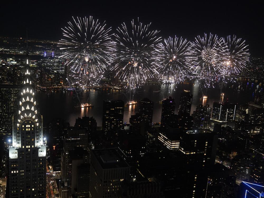 Most fireworks sold in the U.S. are made in China, and they now face tariffs of at least 30%. Pictured are the Fourth of July fireworks in New York City in 2022.
