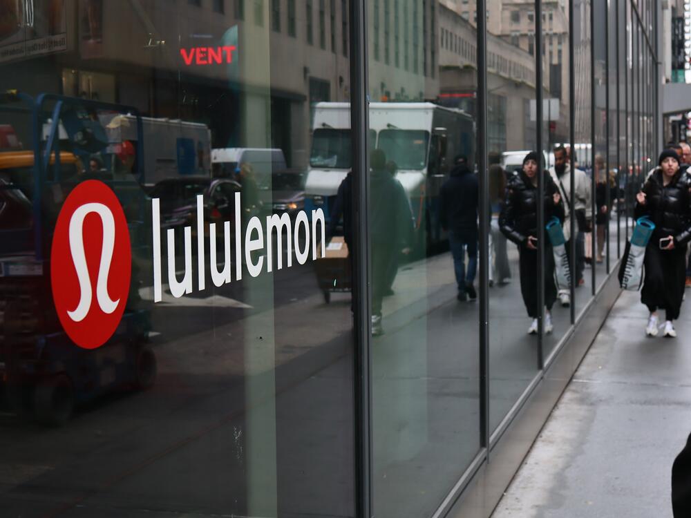A Lululemon store is seen in New York City on April 3. The athleisure brand has filed suit against Costco, accusing the warehouse chain of copying its designs.