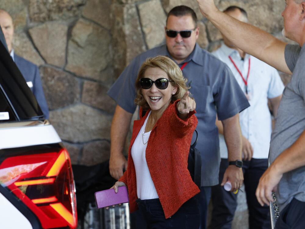 Paramount Global's controlling owner Shari Redstone, shown last year at a gathering of media and tech titans in Sun Valley, Idaho.