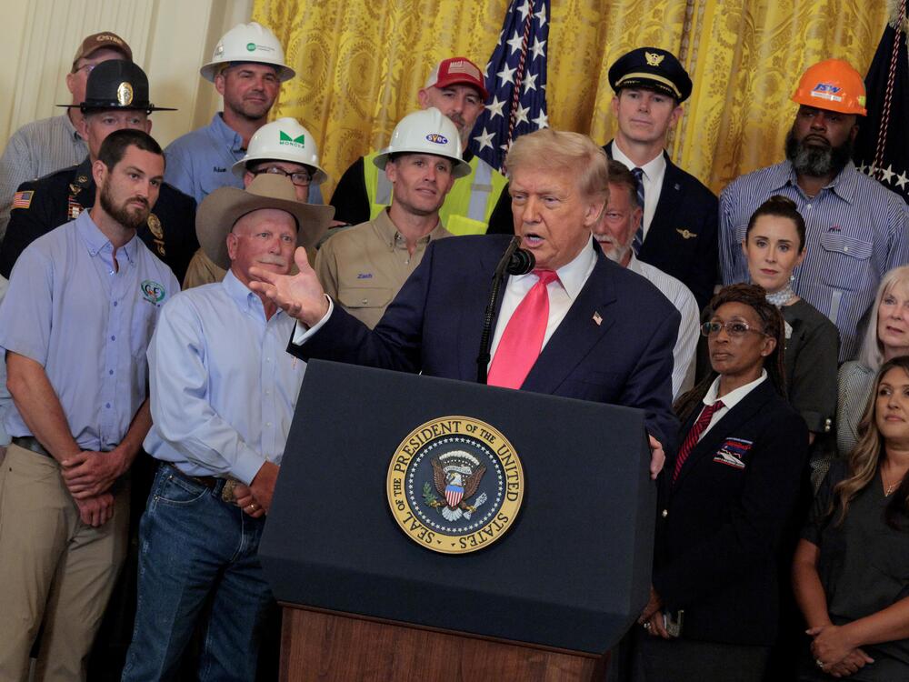 President Trump delivers remarks as he hosts a 