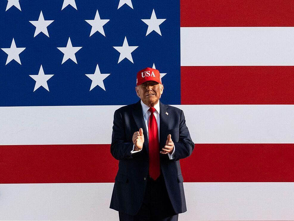 President Trump is pictured at the Salute to America Celebration at the Iowa State Fairgrounds in Des Moines on July 3.
