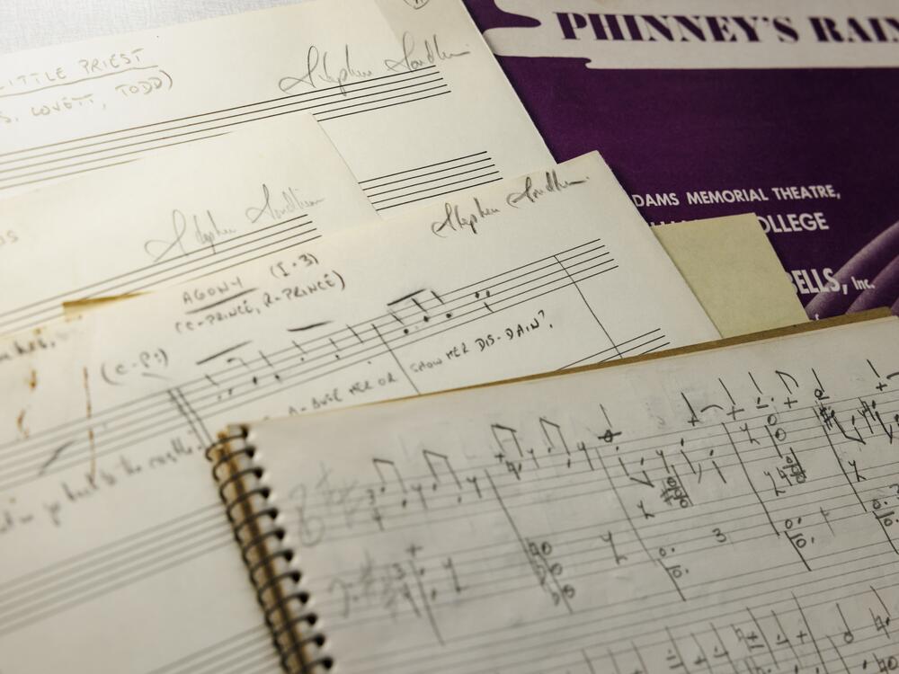 More than 5,000 items from composer-lyricist Stephen Sondheim, including lyric and music sketches and unpublished scripts, are now housed in the Library of Congress.