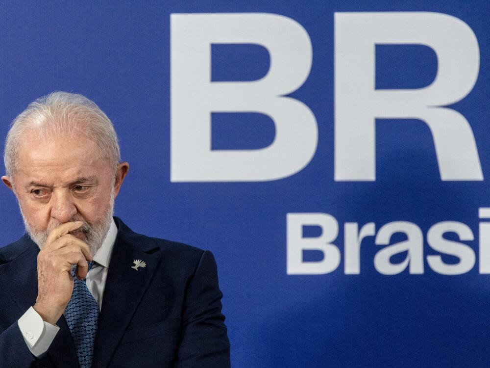 Luiz Inacio Lula da Silva, Brazil's president, during a news conference at the BRICS Summit in Rio de Janeiro, Brazil, on Monday, July 7, 2025.