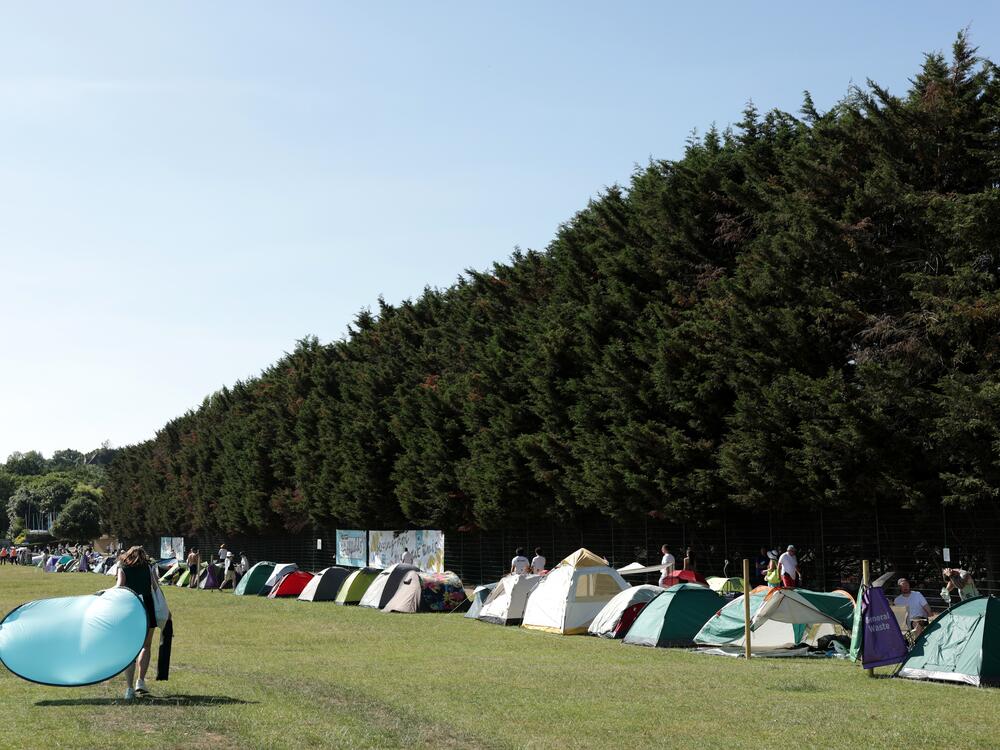 Tents set up in the Queue at Wimbledon, June 30.