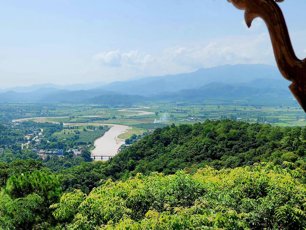 The Kok River and its valley, seen from the Wat Tha Ton Temple.
