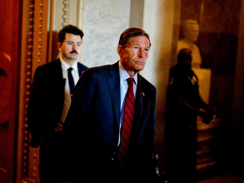 Sen. Richard Blumenthal (D-Conn.) walks off the Senate floor at the U.S. Capitol Building on June 30 in Washington, D.C.