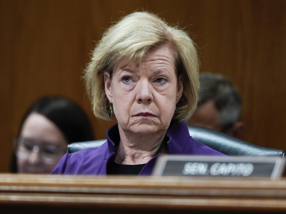 Sen. Tammy Baldwin, a Democrat from Wisconsin, attends a Senate Appropriations hearing on June 3.