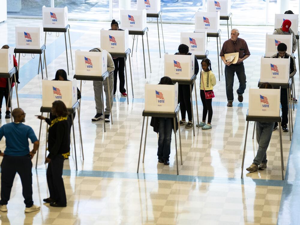 Voters cast ballots at a high school in Upper Marlboro, Maryland on Election Day 2024. Several cities in Maryland and other states allow 16- and 17-year-olds to vote in some local elections.