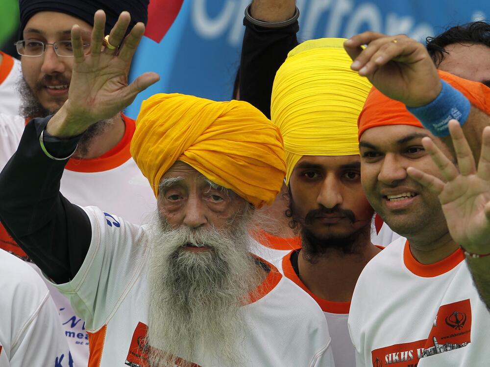 Centenarian marathon runner Fauja Singh.