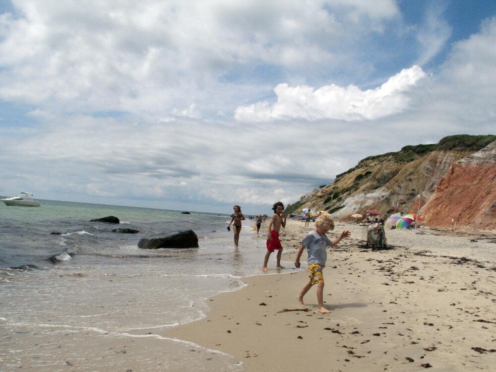 The new book <em>Nothing More of This Land </em>traces indigenous communities on Martha's Vineyard. Above, beachgoers on Moshup Beach in July 2010.