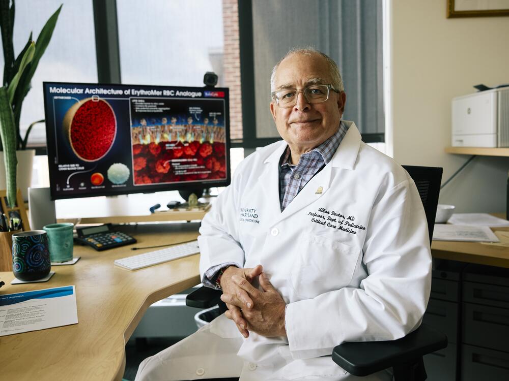 Dr. Allan Doctor is leading the artificial blood research at the Center for Blood Oxygen Transport and Hemostasis at the University of Maryland School of Medicine in Baltimore. He also co-founded a company, KaloCyte, to develop the blood substitute.