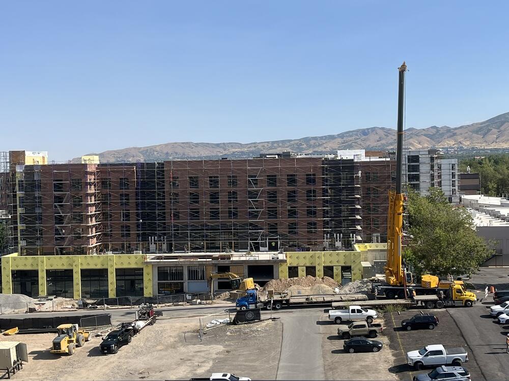 New construction in downtown Millcreek, Utah.