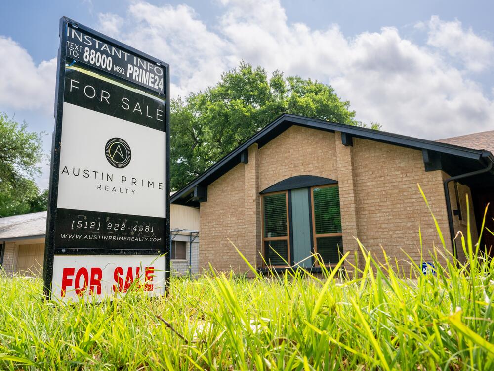 A home is seen for sale on April 24 in Austin, Texas.