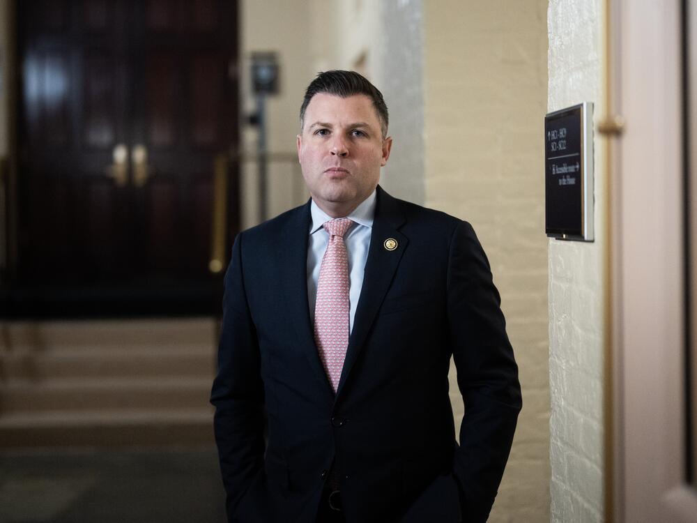 Rep. Ryan Mackenzie, R-Pa., leaves a meeting of the House Republican Conference in the U.S. Capitol on June 4.