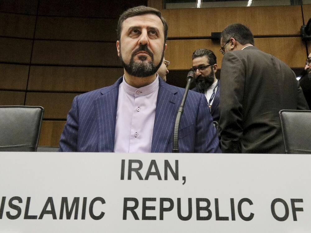 Iran's deputy foreign minister, Kazem Gharibabadi, then the country's envoy in Vienna, awaiting the start of the International Atomic Energy Agency board of governors meeting in Vienna, Austria, Nov. 21, 2019.