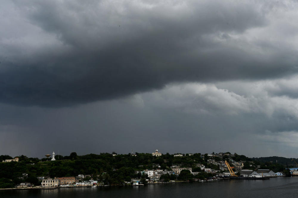 Large clouds move over Havana on Sept. 24, 2024. Photo by YAMIL LAGE/ AFP via Getty Images