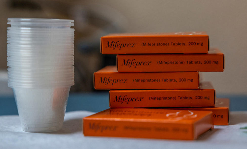 FILE PHOTO: Boxes of mifepristone, the first pill given in a medical abortion, are prepared for patients at Women's Reproductive Clinic of New Mexico in Santa Teresa, U.S., January 13, 2023. Photo by REUTERS/Evelyn Hockstein/File Photo