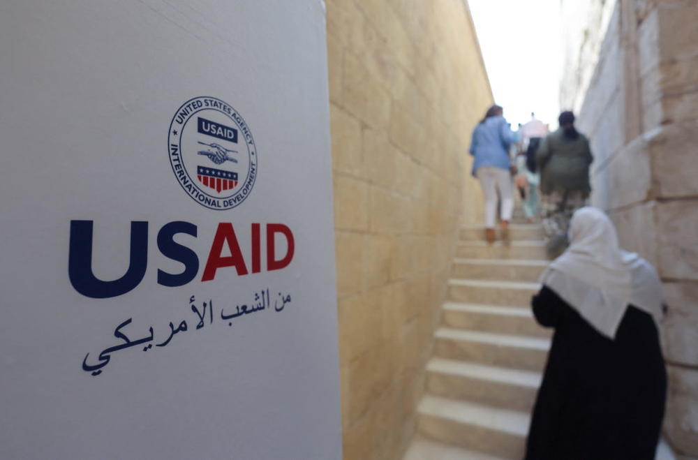 Visitors walk up a stair during the opening of the restoration project at the historic Bimaristan Al-Muayyad Sheikh, one of the oldest hospitals following extensive renovations carried out in partnership between Egypt's Tourism and Antiquities Ministry and the United States Agency for International Development (USAID), ensuring sustainable management of historic sites at Souk al-Silah district in Old Cairo, Egypt August 18, 2024. REUTERS/Amr Abdallah Dalsh