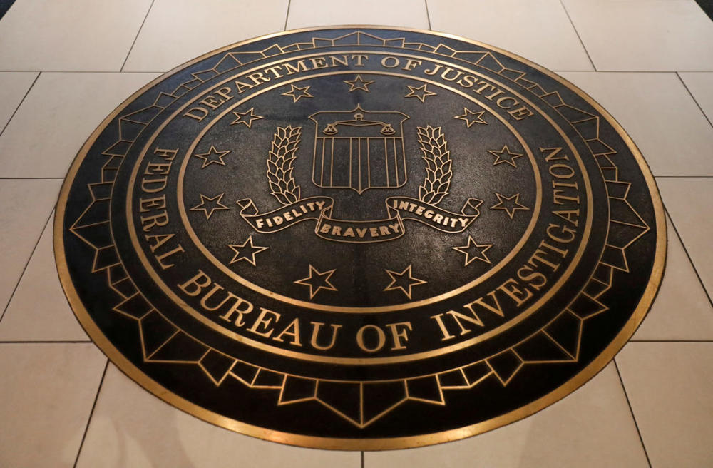 The Federal Bureau of Investigation seal is seen at FBI headquarters in Washington, U.S. June 14, 2018. Yuri Gripas. REUTERS