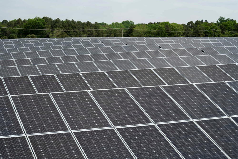 Rows of solar panels at the Toms River Solar Farm which was built on an EPA Superfund site in Toms River, New Jersey, U.S., 26 May, 2021. Photo by Dane Rhys/REUTERS