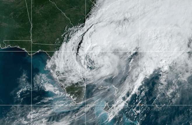 Satellite image of Hurricane Milton on Oct. 10, 2024, via CIRA/NOAA