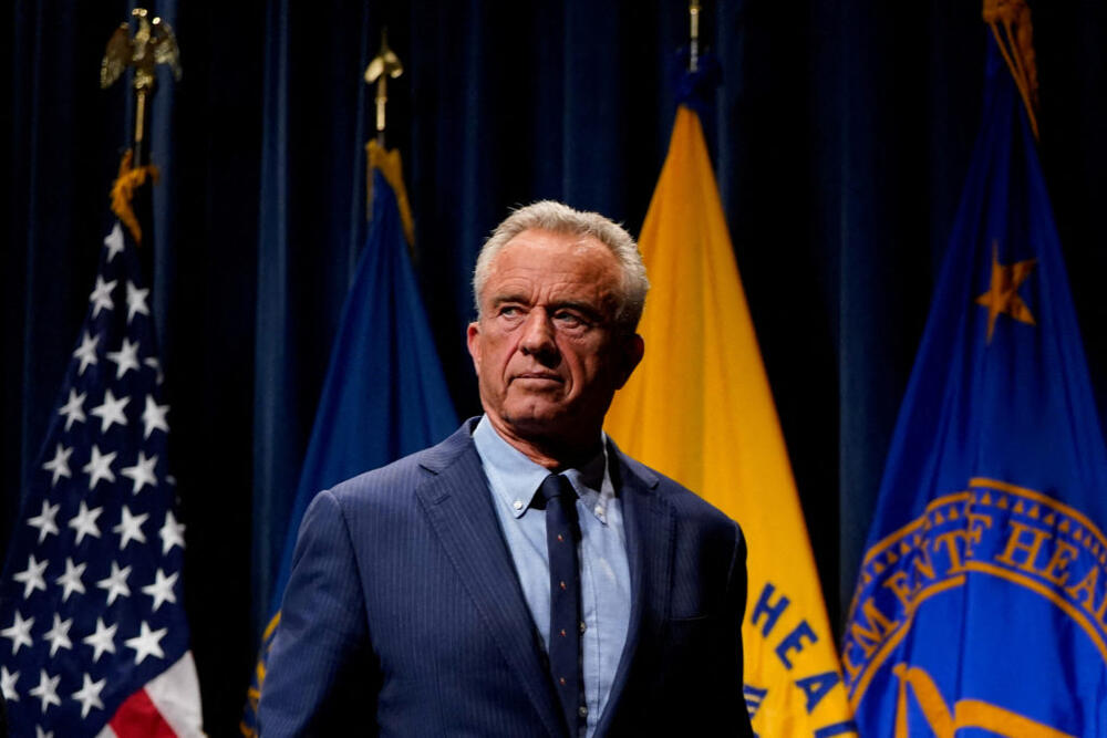 FILE PHOTO: Health and Human Services Secretary Robert F. Kennedy, Jr. leaves the stage after discussing the findings of the Centers for Disease Control and Prevention's latest Autism and Developmental Disabilities Monitoring Network survey, at the Department of Health and Human Services in Washington, D.C., April 16, 2025. Photo by Elizabeth Frantz/Reuters