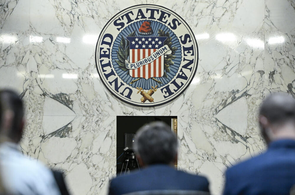 The U.S. Senate seal seen inside the Hart Senate Office Building in Washington, D.C. Photo by Celal Gunes/Anadolu via Getty Images