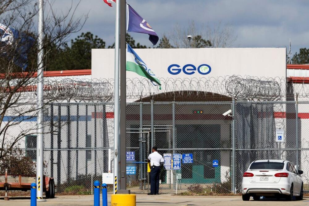 A view of the La Salle ICE detention facility where Mahmoud Khalil, a Columbia University student of Palestinian origin who was detained by U.S. Department of Homeland Security agents, was transferred in Jena, Louisiana, U.S., March 12, 2025. REUTERS/Edmund D. Fountain